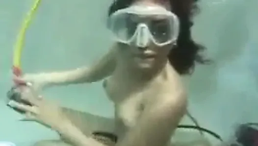 Spitting cum and scuba mask clearing