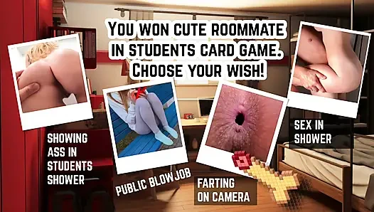 Kau mengalahkan para pelajar di permainan kartu. Sekarang mereka mengabulkan keinginanmu.