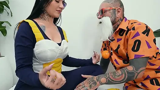 Tuan Roshi mengajari saya teknik kuno, dia menyebutnya pose naga- Aturan 34 Dragon Ball