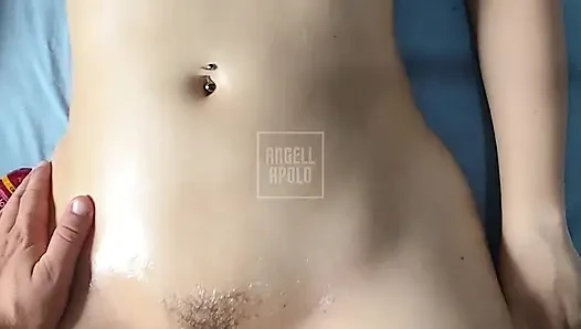 Пара-любитель — большая жена после красивого масляного массажа