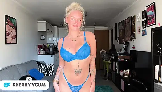 Petite curvy Teen Try on haul lingerie, bikini and body