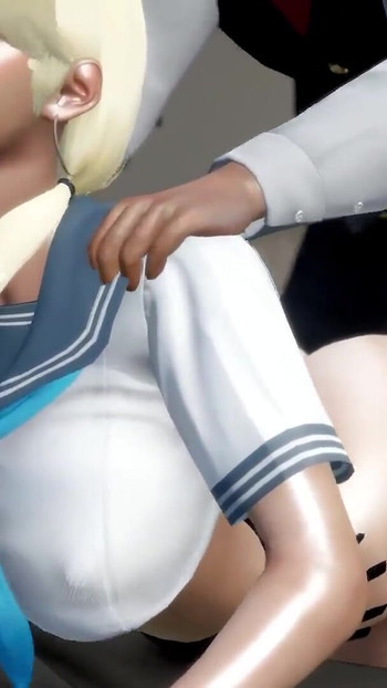 Emotional moment from "Hot College Sluts get Knocked Up By Teacher's Massive Cock"