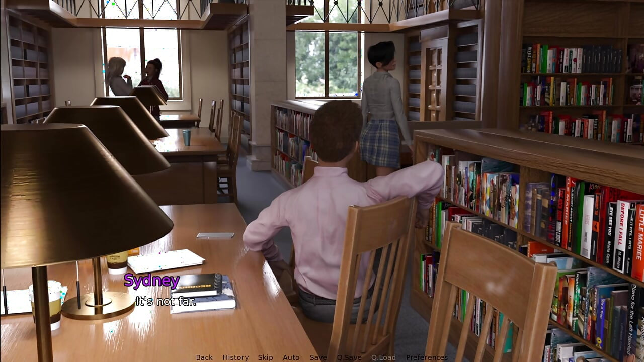 ซิดนีย์เสนอแม็กซ์กินตูดและน้ําแตกในห้องสมุดของโรงเรียน