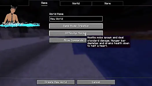Minecraft mod Needs of Nature - Steve and alex masturbating and showing off some features! Like Cum!