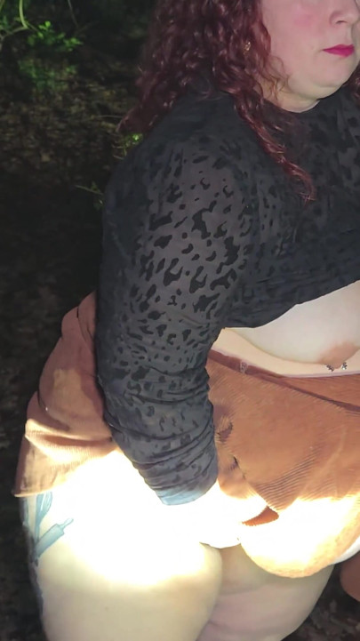 Little Bitch Getting Fucked in the Middle of the Forest in the Night