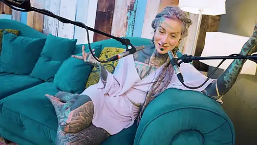 I talk about A - authentic - ASMR - Podcast - Talking - tattoo girl model goth punk dreadlocks