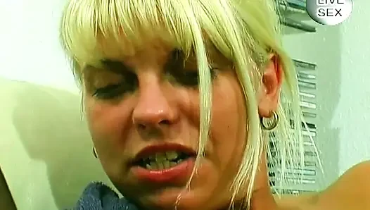 Blonde Sucks Cock and Gets Deep Fingered