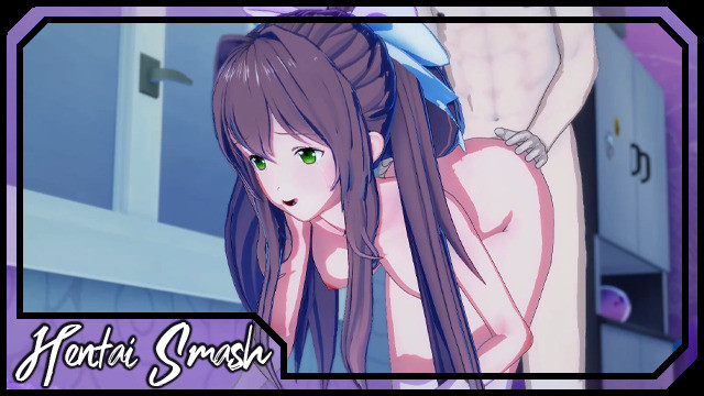 Monika fucked doggystyle. Doki Doki Literature Club