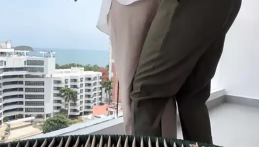 Public sex of lesbians on the beach