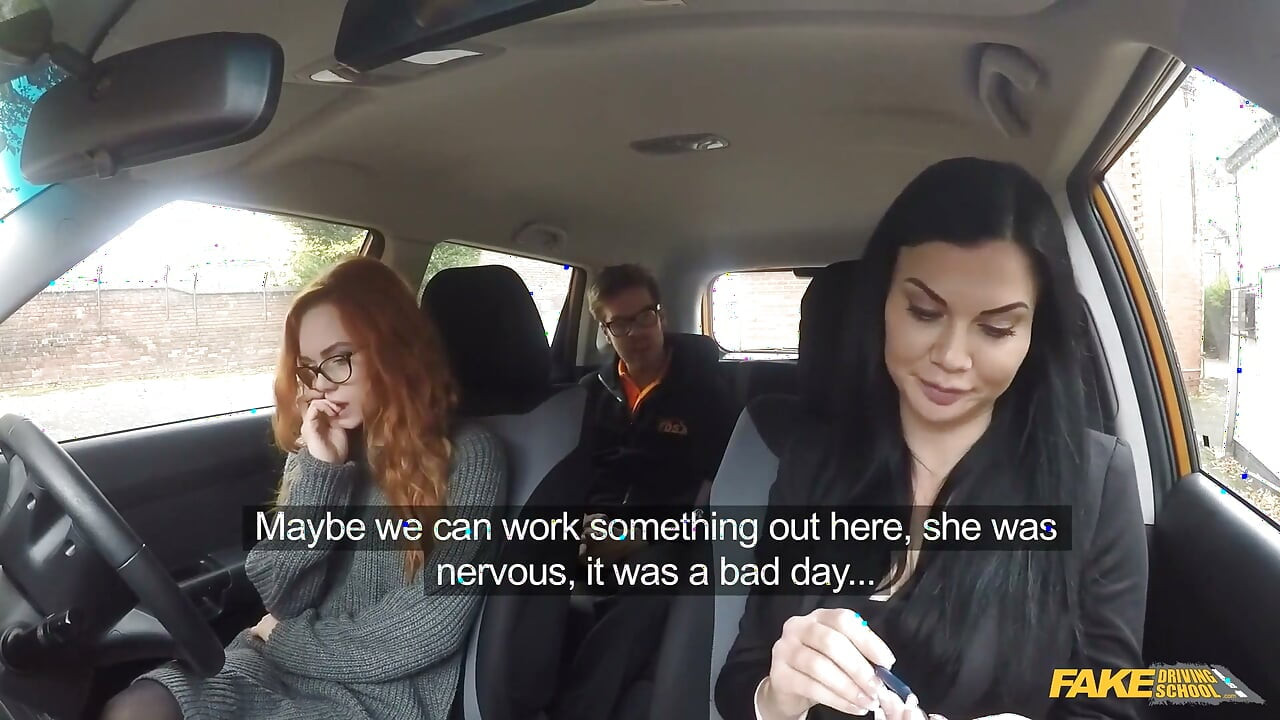 Fake Driving School - 火辣紅髮女Ella Hughes懇求考官給她一次硬核性愛影片機會