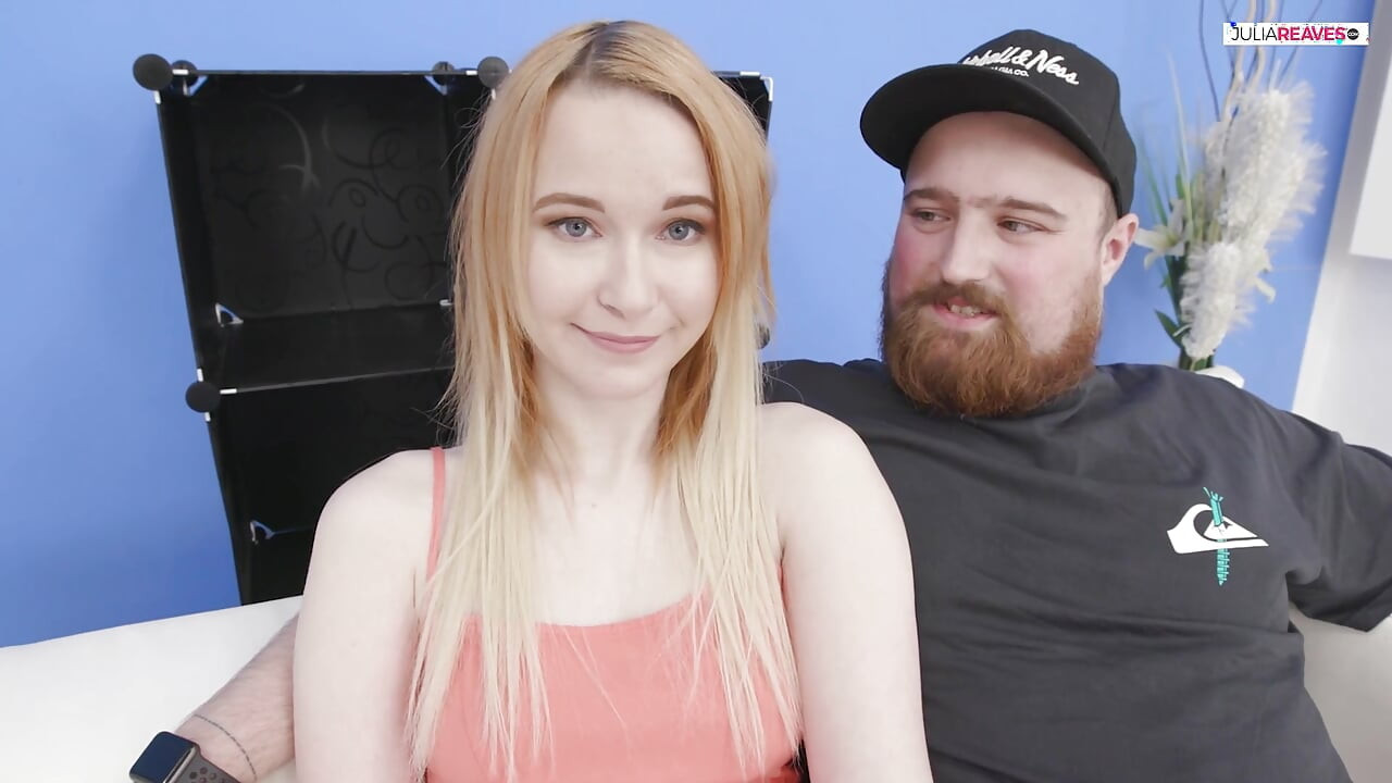 White skin and a huge gigantic cock in her cunt