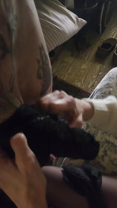 Goode Girl Nylonplay with Hubby's Cock and Balls