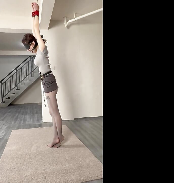 Ol dickes graues fußkissen hängend + elektroschock + peitschen