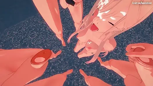 Marin Kitagawa, bir plaj sığınağında üç atıslı