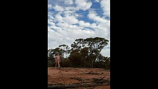 naked walk with wank