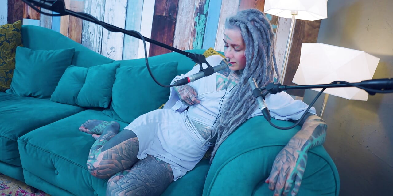 I talk about J - Jelousy - ASMR podcast SFW talking goth skinny girl dreadlocks tattoo model inked girl