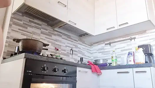 Naughty Hottie in the Kitchen