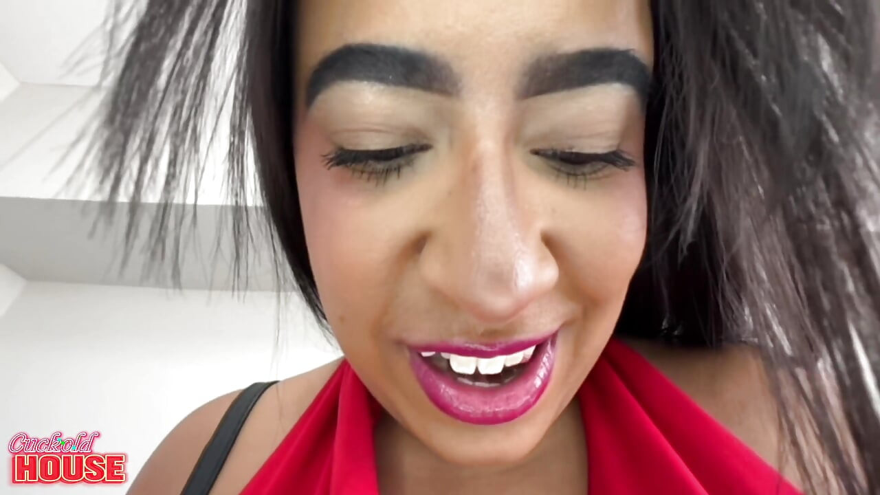 This Married Brunette Is Very Passionate, and Her Cuckolded Husband Can't Keep up