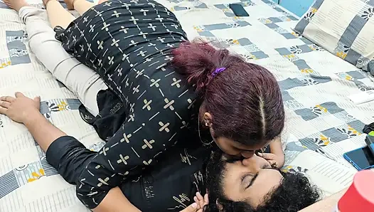 Girl kissing boy and seduce boy with hot romance