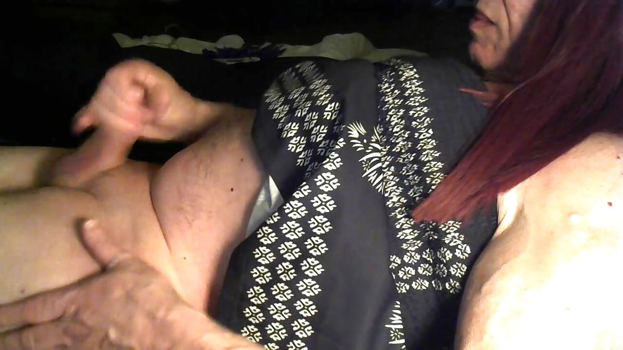 Handjob in bed