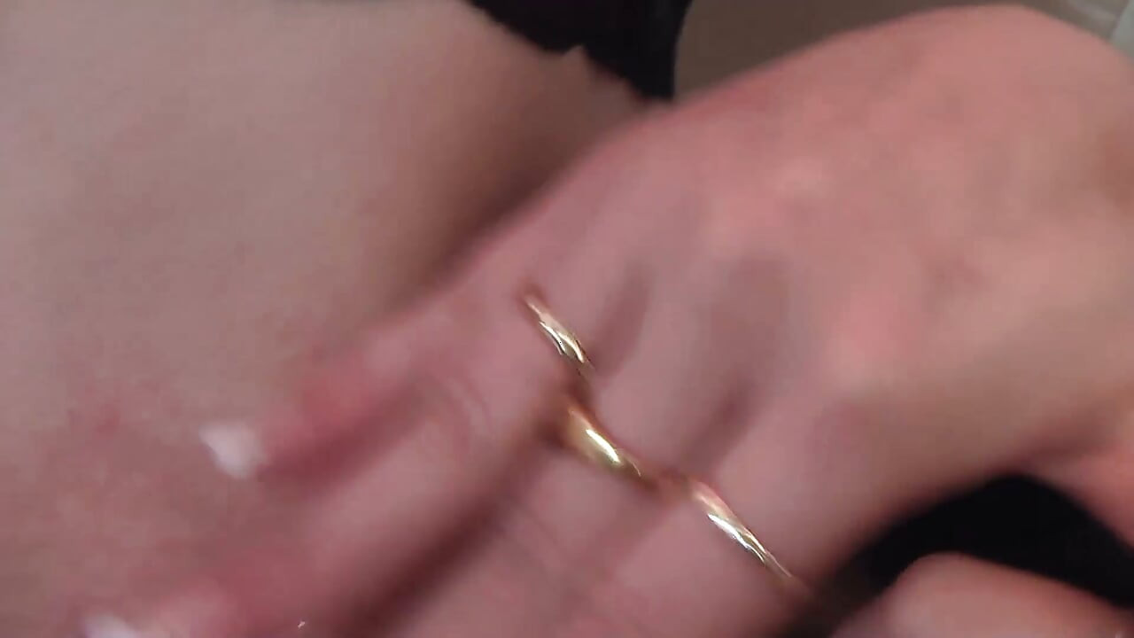 Blonde and sexy milf in black stockings is not content with fucking a dildo and gets a real cock