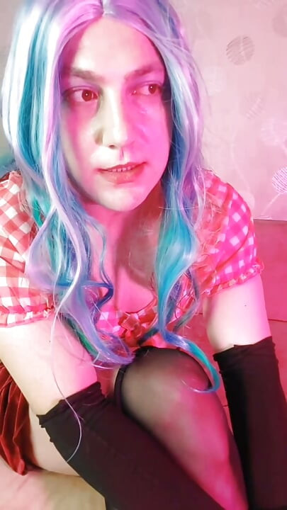 Sissy em Conjunto Vermelho Rosa
