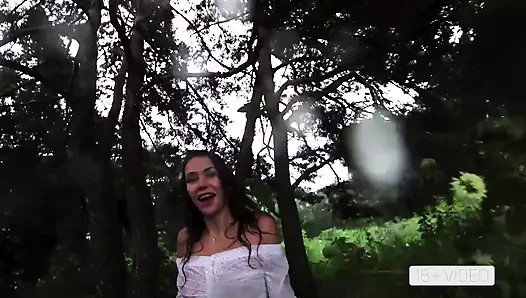 UNEXPECTED RAIN IN A PUBLIC PARK PUSHED US TO EXTREME ACROBATIC ASSFUCK