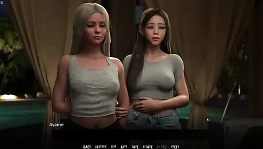 Tiga gadis lesbian lagi asik muasin toket dan pantat bahenolnya