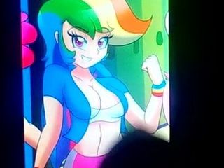 Plezier hebben met Rainbow Dash (+sperma eerbetoon)