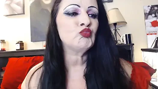 Lipstick application long duck lips