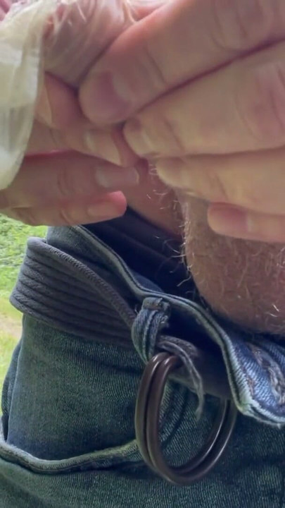 Filling a condom with warm sperm for another user | Clip 1