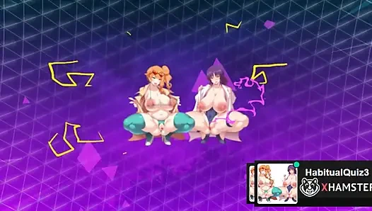 MMD R18 Miku NEON Ninja Cnderella, секс-танец, милфа Ahegao хочет трахнуть жестко дилдо группового босса, 3D хентай