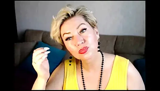 My wife is a cool webcam slut-1 4 .!. )) Hot mature bitch in yellow dress...