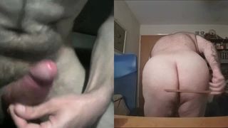 Moi en train de me branler avec un autre mec sur Skype et de lui montrer mon cul