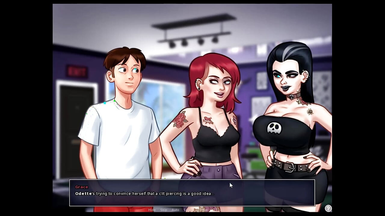 Saga de verano - Johannes follada por Odette ... Las damas y Johannes jugaron a girar la bottel.