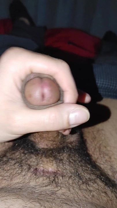 Stroking my little sissy cock