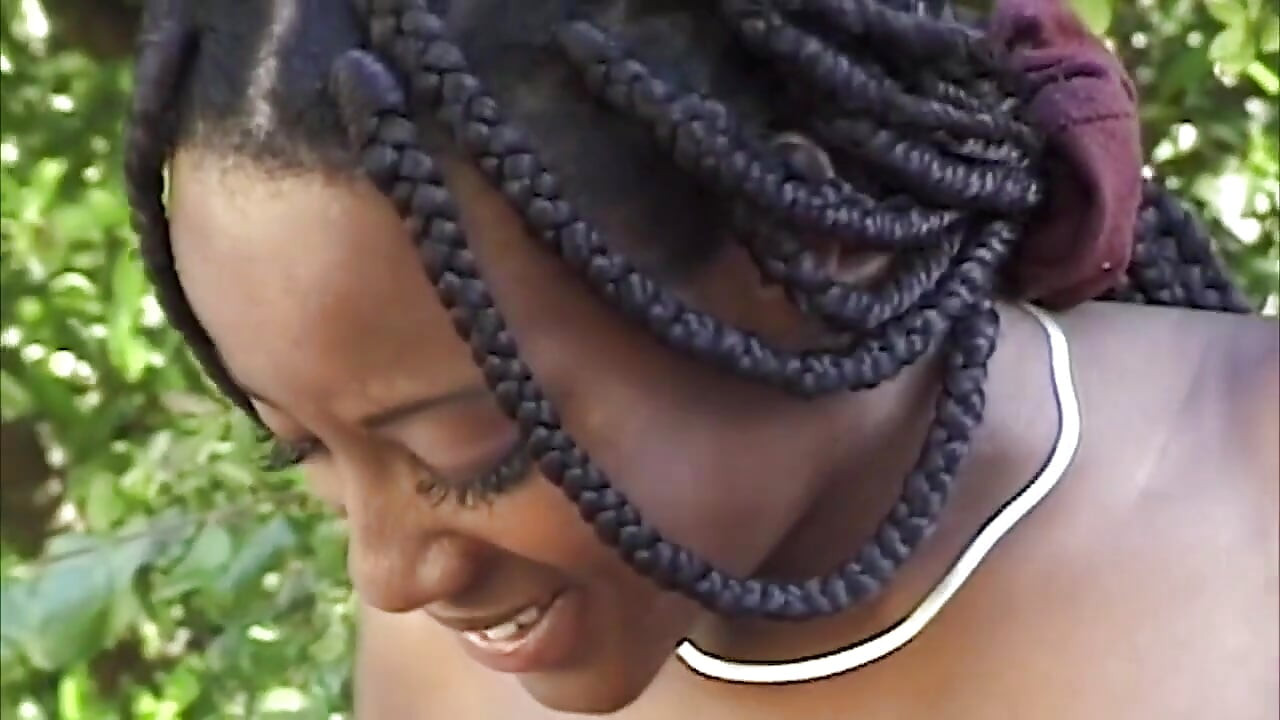 Horny Ebony Lesbians Share Toys and Tongues Outdoors