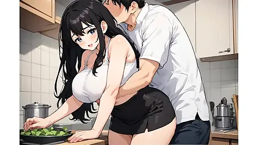 Suami berbagi dengan istri di teman