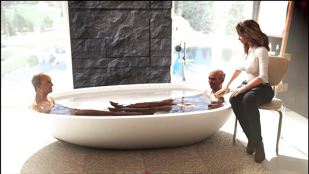 AWAM # 15 - Sophia teve que tomar banho com os velhos ... Nathalie e Sophia tiveram um momento sexy