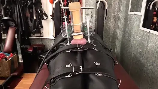 Leder-bondage-tasche und venus 2000 melken