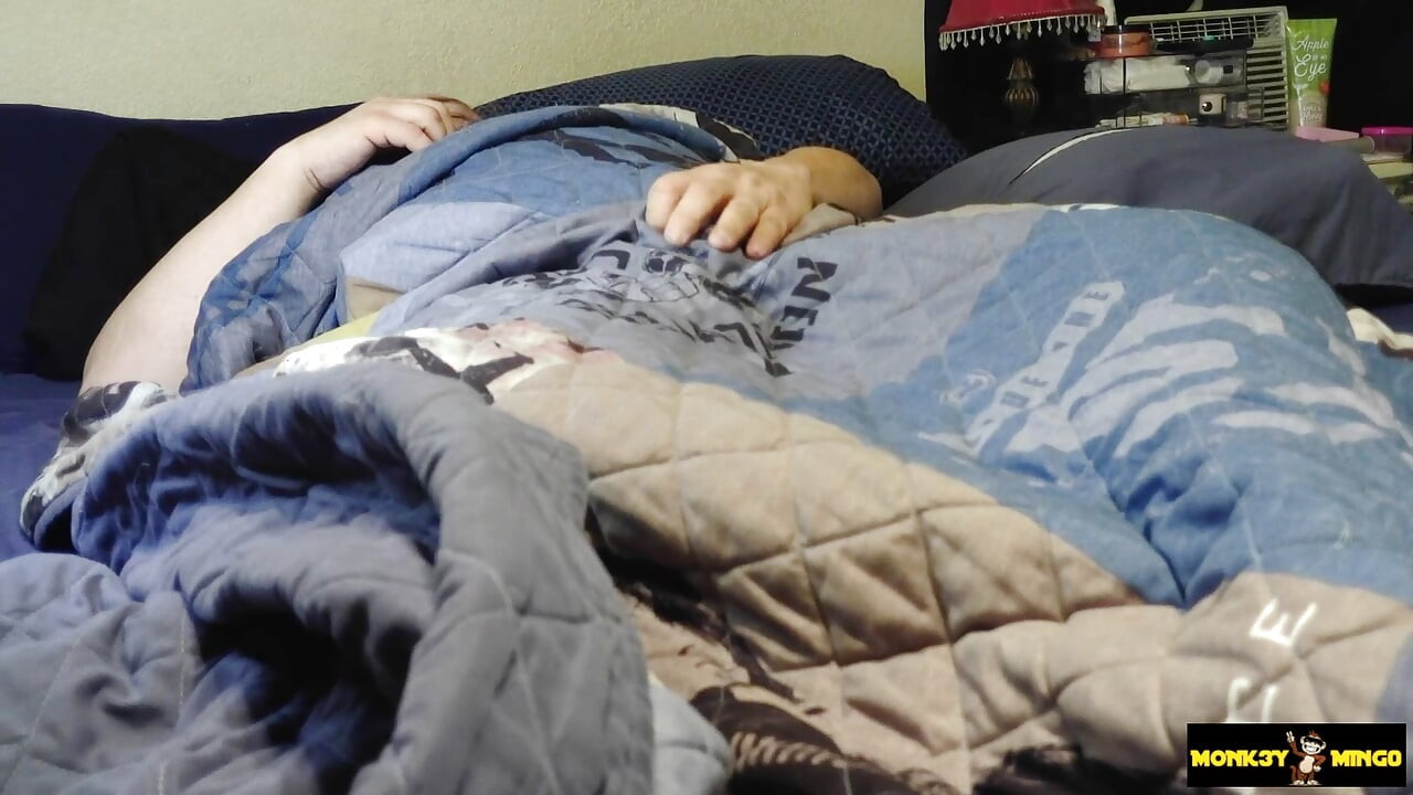 Furry Man Monk3yMing0 Masturbating on the Bed With My Legs Wide