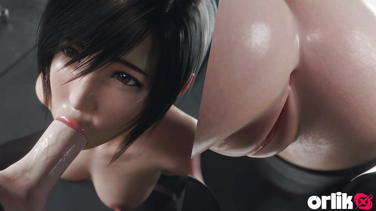 Yuffie Final Fantasy 7 Completely Nude Blowjob Service - Wet & Messy 4K 3D Animation
