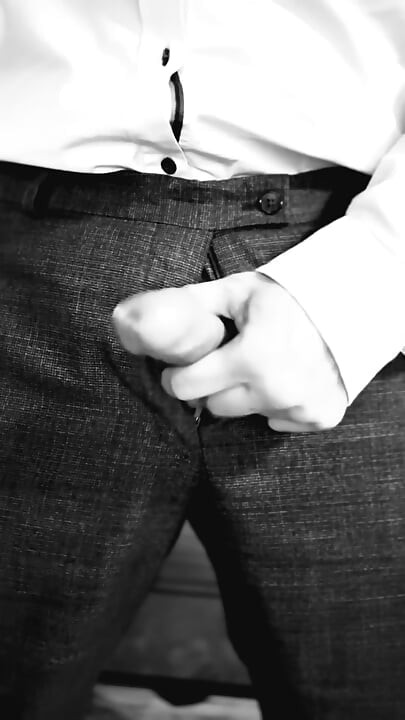 Jerking Off Untill I Cum In Slow Motion And Close Up (vertical video) Black and White filter