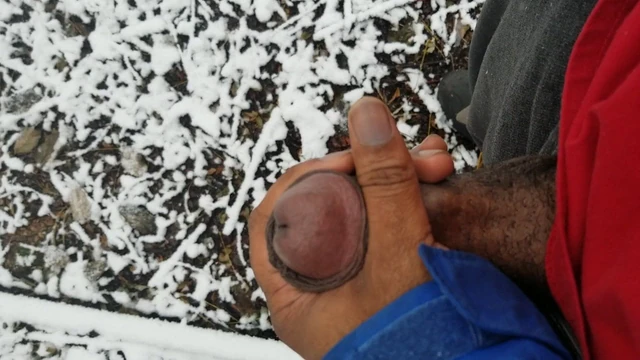 Playing in snow , No Cumshot)