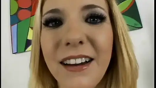 Randy cock sucking blonde slut takes dick in her wet cunt