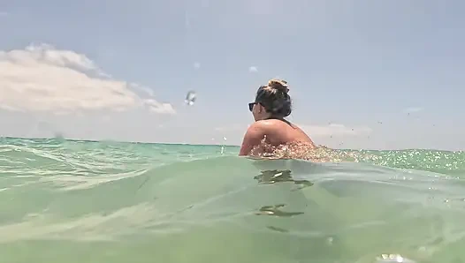 Naked Paradise -Underwater play with naked girl