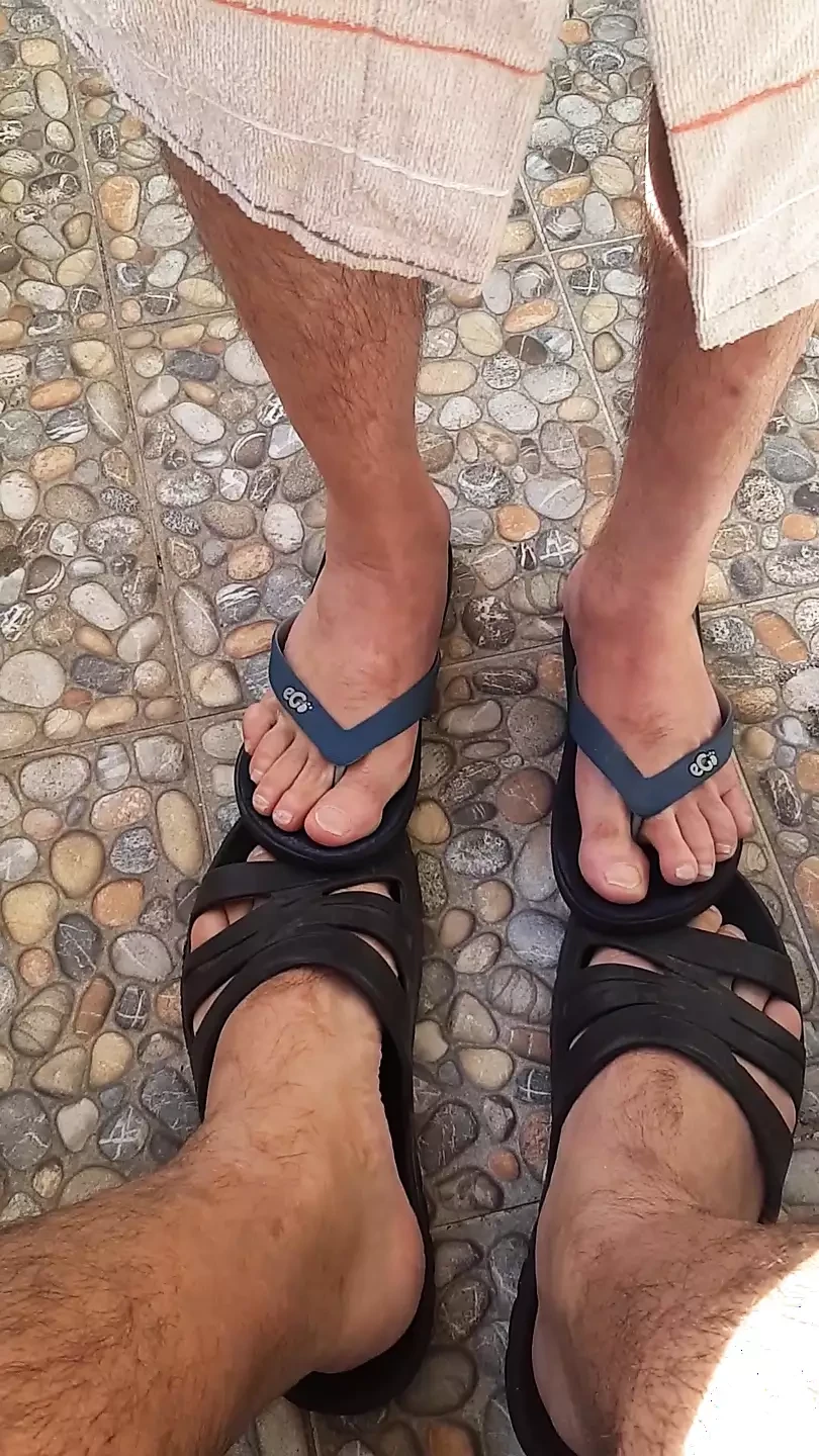 Feet and Dicks on the Balcony