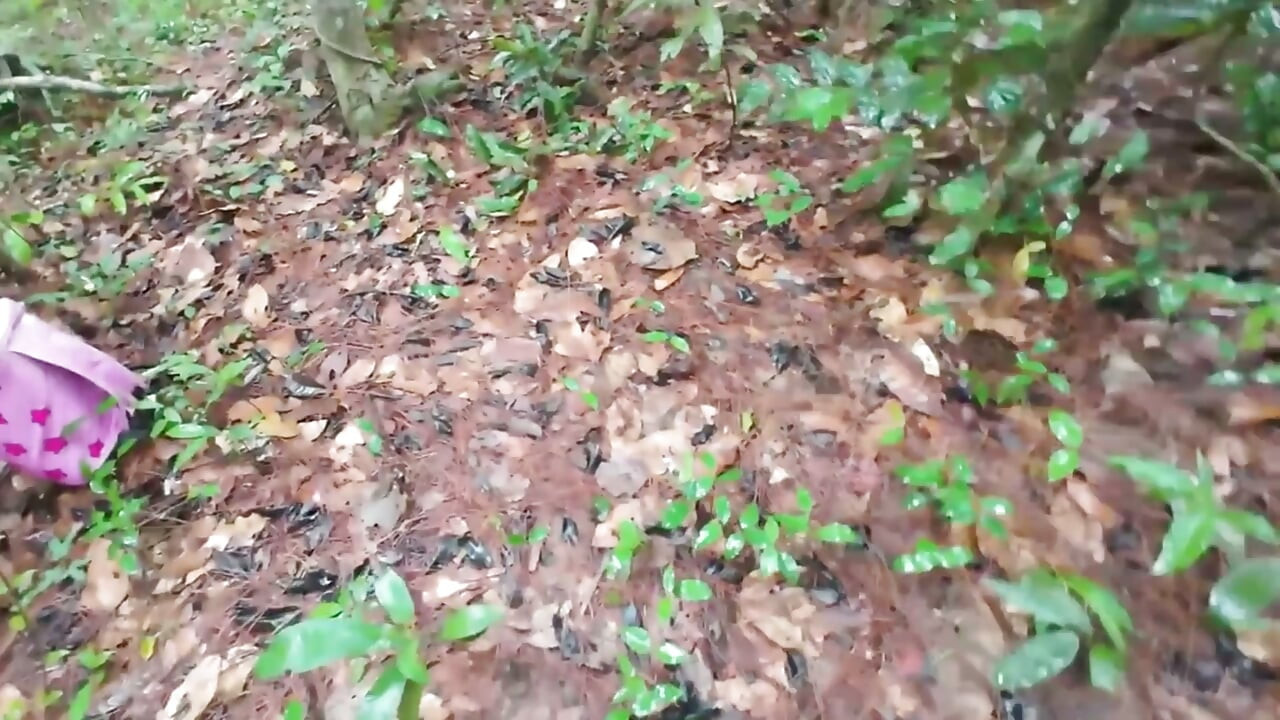 Thai Teenager Walks around Picking Mushrooms and Gets Fucked in the Pussy. Thai Audio