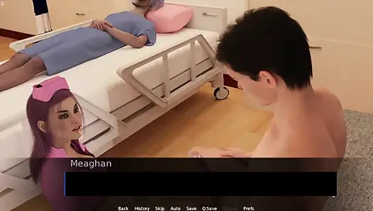 Istri perawat mengisap kontol besar orang asing di depan suami cuckoldnya di rumah sakit