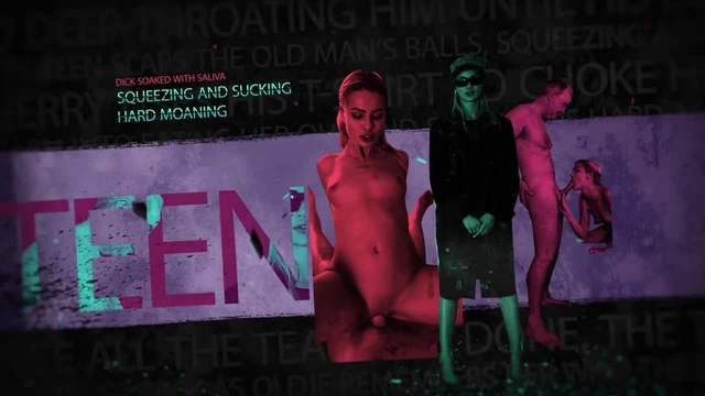 Old Man Dominated by sexy hot babe in old young femdom hard